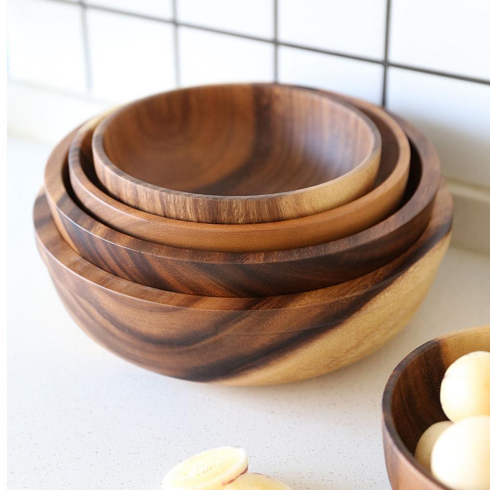 Kitchen Natural Wooden Bowl