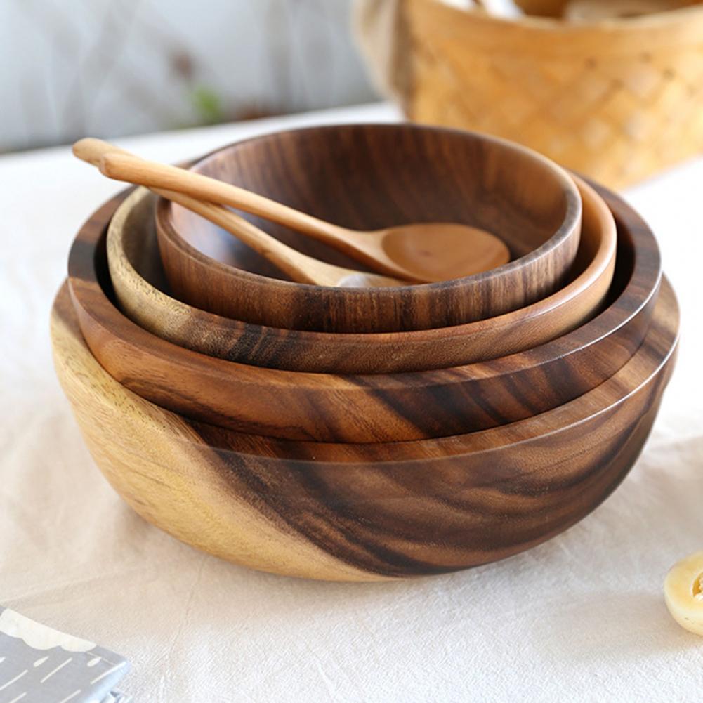 Kitchen Natural Wooden Bowl